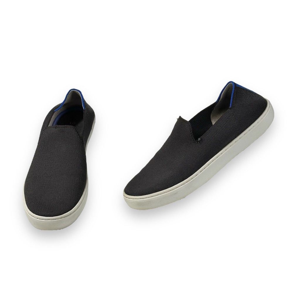 Rothy's Women's The Original Slip On Sneaker Solid Black Textile Shoe Size 7.5